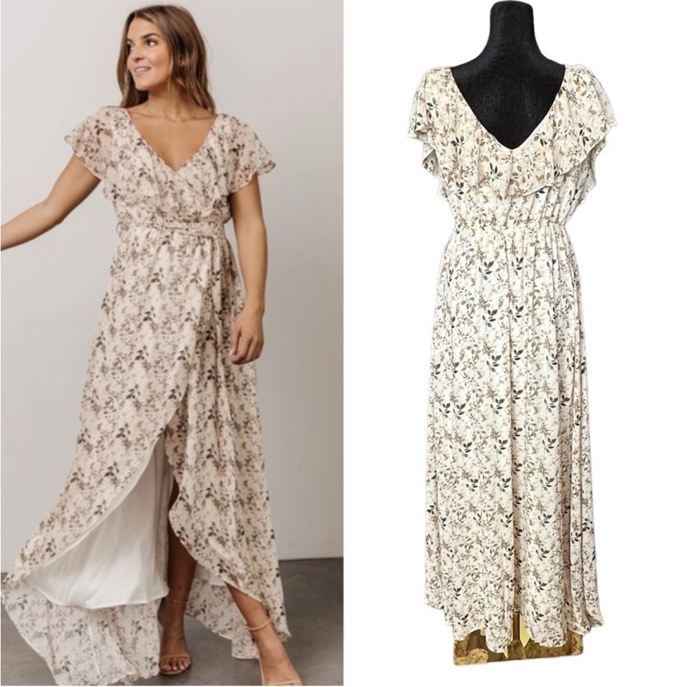Baltic Born Cream Floral Maxi Dress